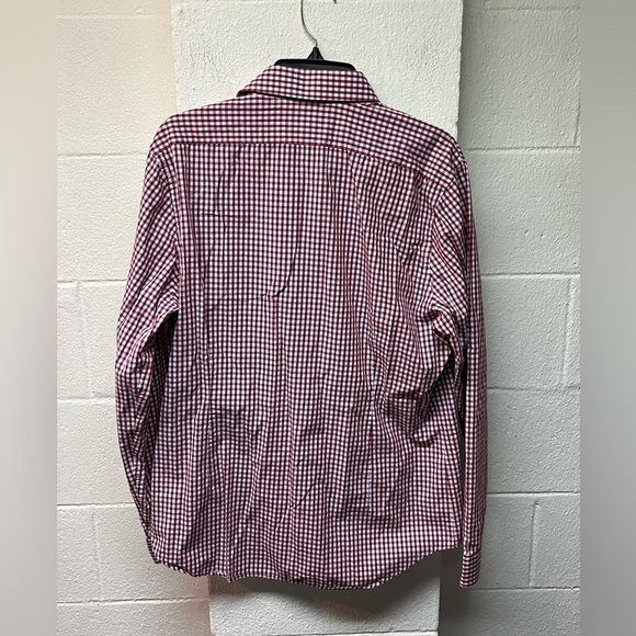 Express Men's Red/Pink/Blue Checkered Shirt. Size Large - Picture 5 of 6